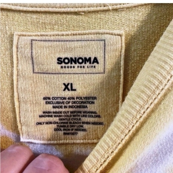 SONOMA Yellow Tie Dye Sweatshirt - Picture 4 of 6